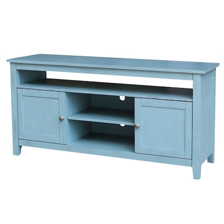 International Concepts Entertainment / TV Stand with 2 Doors, Ocean Blue, Antique Rubbed TV32-51